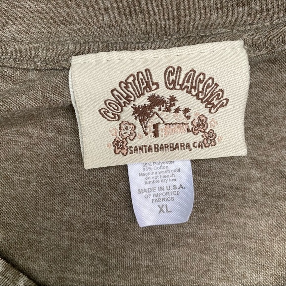 Vintage Coastal Classics Graphic Dragons T-Shirt Mens XL Dark Khaki - Picture 3 of 6